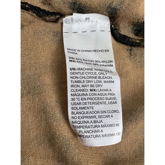 Chico's Cardigan Sweater Size 4 US XXL Flare Sleeve Leopard Print V-neck NWT - Picture 5 of 6